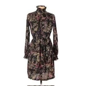 MSRP $59 NWOT H&M Floral Long-Sleeve Flowy Shirt Dress Size S | SAME DAY SHIP